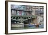 Pont de Bir Hakeim With Boat-Cora Niele-Framed Giclee Print