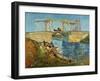 Pont de l'Anglois at Arles with Washer- Women, March 1888-Vincent van Gogh-Framed Giclee Print