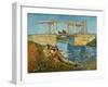 Pont de l'Anglois at Arles with Washer- Women, March 1888-Vincent van Gogh-Framed Giclee Print