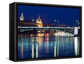 Pont De L'Universite, River Rhone, Lyon, Rhone Valley, France, Europe-Nico Tondini-Framed Stretched Canvas