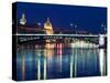 Pont De L'Universite, River Rhone, Lyon, Rhone Valley, France, Europe-Nico Tondini-Stretched Canvas