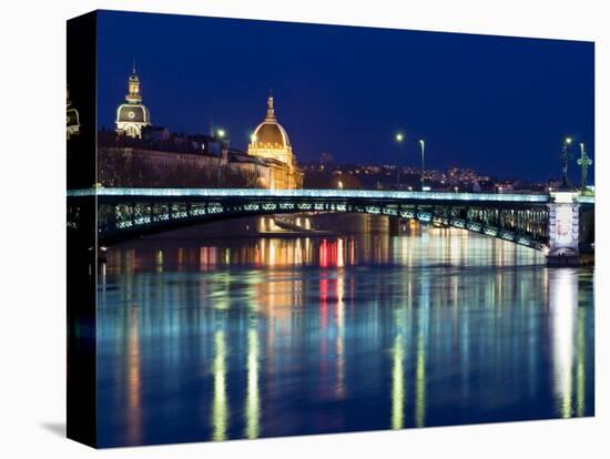 Pont De L'Universite, River Rhone, Lyon, Rhone Valley, France, Europe-Nico Tondini-Stretched Canvas