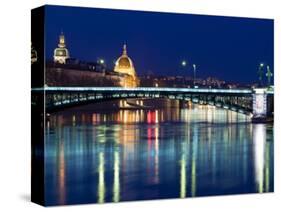 Pont De L'Universite, River Rhone, Lyon, Rhone Valley, France, Europe-Nico Tondini-Stretched Canvas