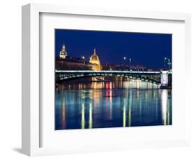 Pont De L'Universite, River Rhone, Lyon, Rhone Valley, France, Europe-Nico Tondini-Framed Photographic Print