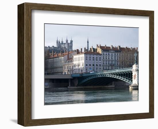 Pont De L'Universite, River Rhone, Lyon, Rhone Valley, France, Europe-Nico Tondini-Framed Photographic Print