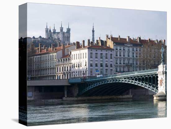 Pont De L'Universite, River Rhone, Lyon, Rhone Valley, France, Europe-Nico Tondini-Stretched Canvas