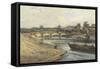 Pont De La Concorde and the Palais Des Tuileries from the Cours La Reine-Francois Louis Thomas Francia-Framed Stretched Canvas