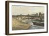 Pont De La Concorde and the Palais Des Tuileries from the Cours La Reine-Francois Louis Thomas Francia-Framed Giclee Print