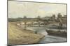 Pont De La Concorde and the Palais Des Tuileries from the Cours La Reine-Francois Louis Thomas Francia-Mounted Giclee Print