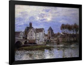 Pont De Moret at Sunset; Le Pont De Moret Au Soleil Couchant, 1892-Alfred Sisley-Framed Giclee Print