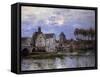 Pont De Moret at Sunset; Le Pont De Moret Au Soleil Couchant, 1892-Alfred Sisley-Framed Stretched Canvas