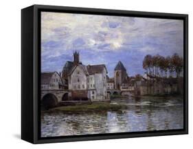 Pont De Moret at Sunset; Le Pont De Moret Au Soleil Couchant, 1892-Alfred Sisley-Framed Stretched Canvas