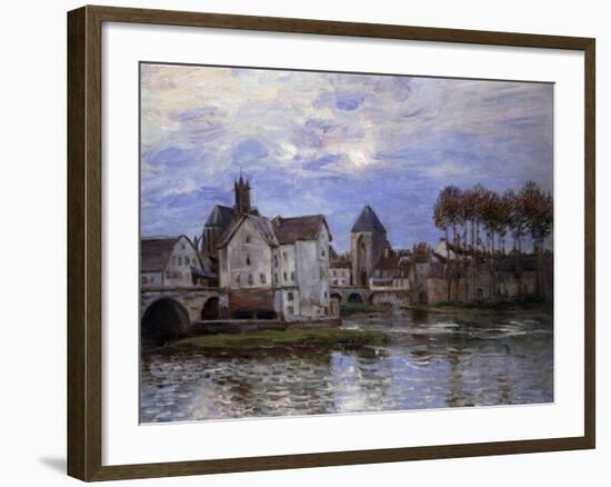 Pont De Moret at Sunset; Le Pont De Moret Au Soleil Couchant, 1892-Alfred Sisley-Framed Giclee Print