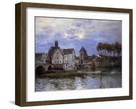 Pont De Moret at Sunset; Le Pont De Moret Au Soleil Couchant, 1892-Alfred Sisley-Framed Giclee Print