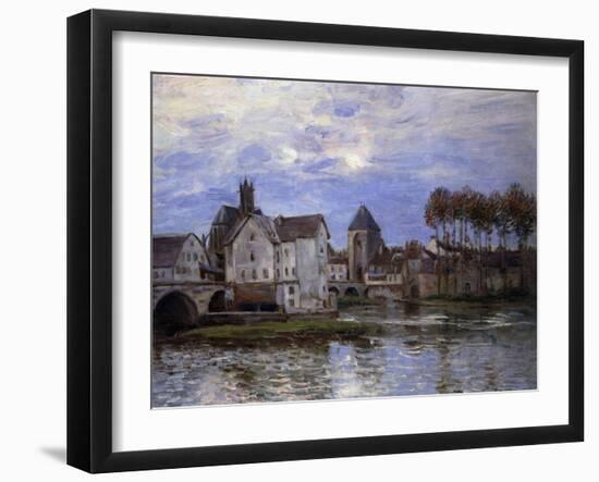 Pont De Moret at Sunset; Le Pont De Moret Au Soleil Couchant, 1892-Alfred Sisley-Framed Giclee Print