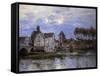 Pont De Moret at Sunset; Le Pont De Moret Au Soleil Couchant, 1892-Alfred Sisley-Framed Stretched Canvas