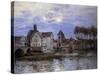 Pont De Moret at Sunset; Le Pont De Moret Au Soleil Couchant, 1892-Alfred Sisley-Stretched Canvas