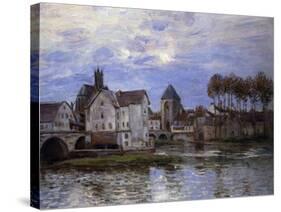 Pont De Moret at Sunset; Le Pont De Moret Au Soleil Couchant, 1892-Alfred Sisley-Stretched Canvas