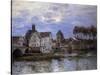 Pont De Moret at Sunset; Le Pont De Moret Au Soleil Couchant, 1892-Alfred Sisley-Stretched Canvas