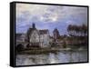 Pont De Moret at Sunset; Le Pont De Moret Au Soleil Couchant, 1892-Alfred Sisley-Framed Stretched Canvas