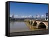 Pont De Pierre, Bordeaux, Gironde, Aquitaine, France, Europe-Charles Bowman-Framed Stretched Canvas