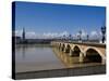 Pont De Pierre, Bordeaux, Gironde, Aquitaine, France, Europe-Charles Bowman-Stretched Canvas