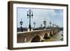 Pont de Pierre on the Garonne River, Bordeaux, UNESCO Site, Gironde, Aquitaine, France-Peter Richardson-Framed Photographic Print