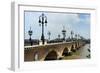 Pont de Pierre on the Garonne River, Bordeaux, UNESCO Site, Gironde, Aquitaine, France-Peter Richardson-Framed Photographic Print