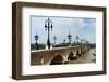 Pont de Pierre on the Garonne River, Bordeaux, UNESCO Site, Gironde, Aquitaine, France-Peter Richardson-Framed Photographic Print