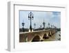 Pont de Pierre on the Garonne River, Bordeaux, UNESCO Site, Gironde, Aquitaine, France-Peter Richardson-Framed Photographic Print