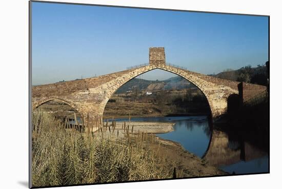 Pont Del Diable (Evil's Bridge) over the Llobregat River, with Gothic Central Arch on a Roman Basis-null-Mounted Art Print