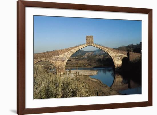 Pont Del Diable (Evil's Bridge) over the Llobregat River, with Gothic Central Arch on a Roman Basis-null-Framed Art Print