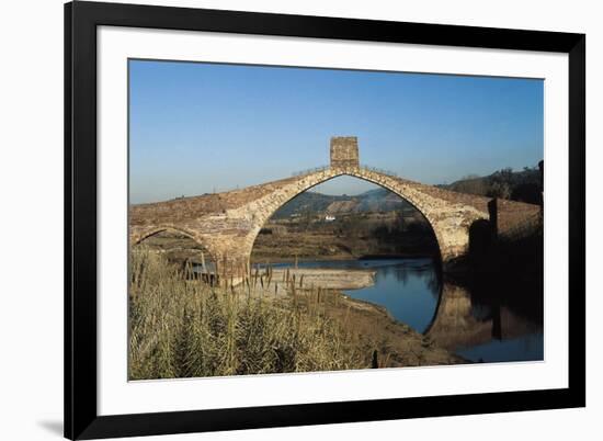 Pont Del Diable (Evil's Bridge) over the Llobregat River, with Gothic Central Arch on a Roman Basis-null-Framed Art Print