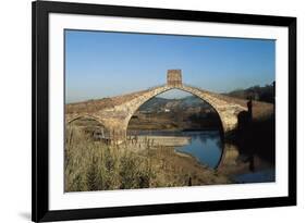 Pont Del Diable (Evil's Bridge) over the Llobregat River, with Gothic Central Arch on a Roman Basis-null-Framed Art Print