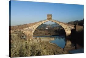 Pont Del Diable (Evil's Bridge) over the Llobregat River, with Gothic Central Arch on a Roman Basis-null-Stretched Canvas