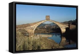 Pont Del Diable (Evil's Bridge) over the Llobregat River, with Gothic Central Arch on a Roman Basis-null-Framed Stretched Canvas