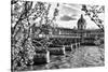 Pont des Arts - Institut de France - Paris - France-Philippe Hugonnard-Stretched Canvas