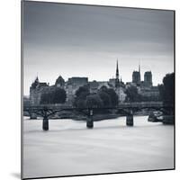 Pont Des Arts, Notre Dame Cathedral and River Seine, Paris, France-Jon Arnold-Mounted Photographic Print