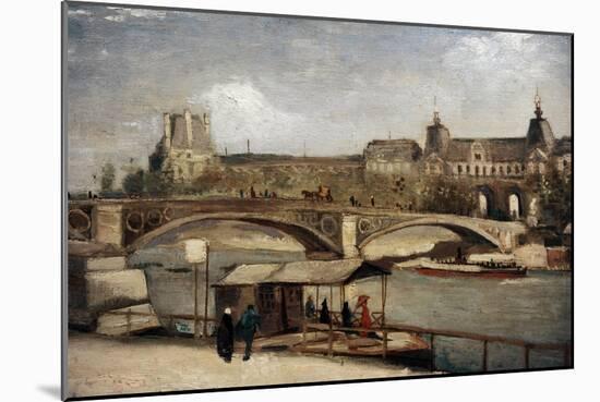 " Pont Du Carrousel With Louvre" 1886. Museo Carlsberg Glyptotek. Copenhague. Dinamarca-Vincent van Gogh-Mounted Giclee Print