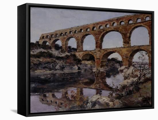 Pont Du Gard, 1890-Emmanuel Lansyer-Framed Stretched Canvas