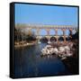 Pont Du Gard Aqueduct in France-Philip Gendreau-Framed Stretched Canvas