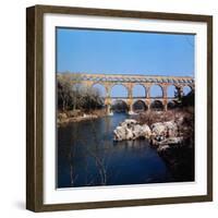 Pont Du Gard Aqueduct in France-Philip Gendreau-Framed Photographic Print