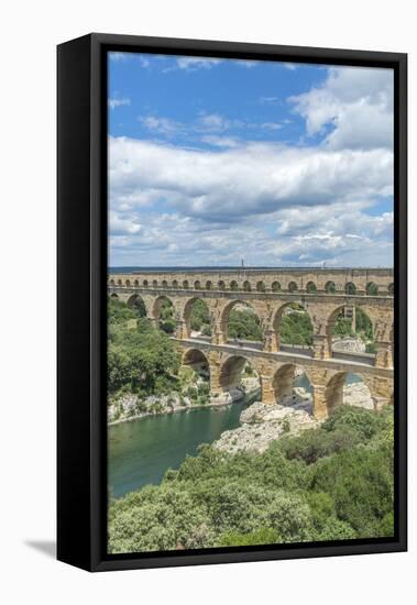 Pont du Gard, France-Jim Engelbrecht-Framed Stretched Canvas