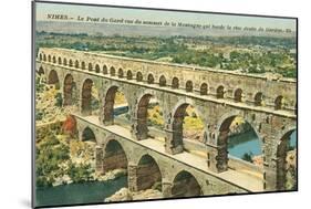 Pont Du Gard, Nimes, France-null-Mounted Art Print
