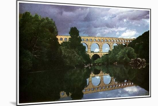 Pont Du Gard, Roman Aqueduct, Nimes, France-null-Mounted Giclee Print