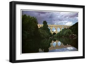 Pont Du Gard, Roman Aqueduct, Nimes, France-null-Framed Giclee Print