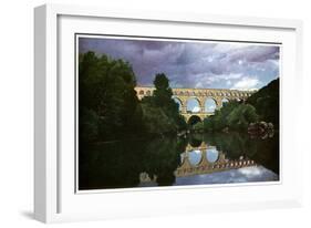 Pont Du Gard, Roman Aqueduct, Nimes, France-null-Framed Giclee Print