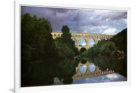 Pont Du Gard, Roman Aqueduct, Nimes, France-null-Framed Giclee Print