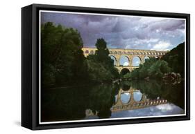 Pont Du Gard, Roman Aqueduct, Nimes, France-null-Framed Stretched Canvas