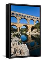 Pont du Gard, Vers Pont-du-Gard, Gard Department, Languedoc-Roussillon, France. Roman aqueduct c...-null-Framed Stretched Canvas